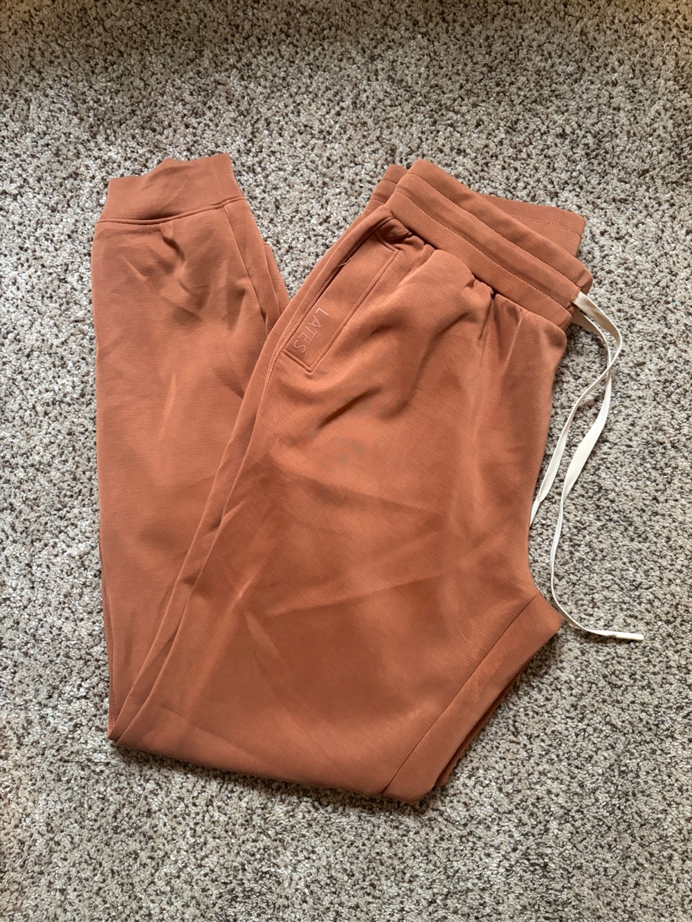 Women's Rust Drawstring Jogger Pants